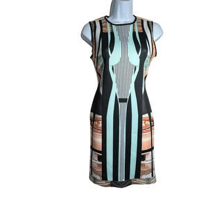 Clover Canyon size small surf neoprene scuba bodycon dress desert print